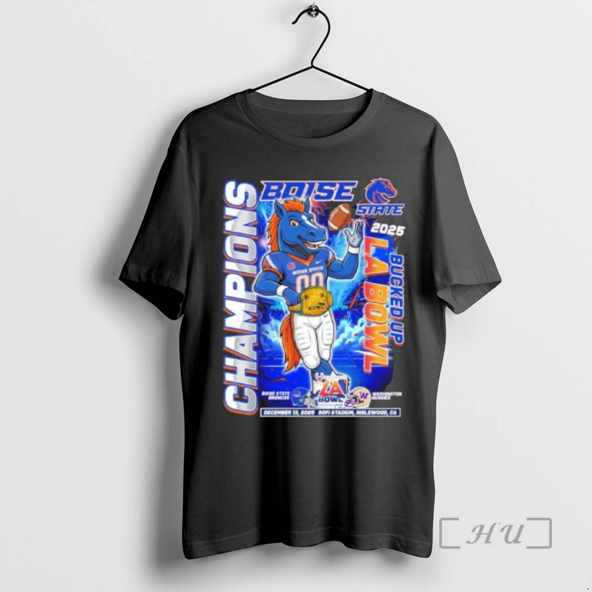 Officials Boise State Broncos Mascot 2025 Bucked Up La Bowl Champions Premium T Shirts Sweater Hoodie