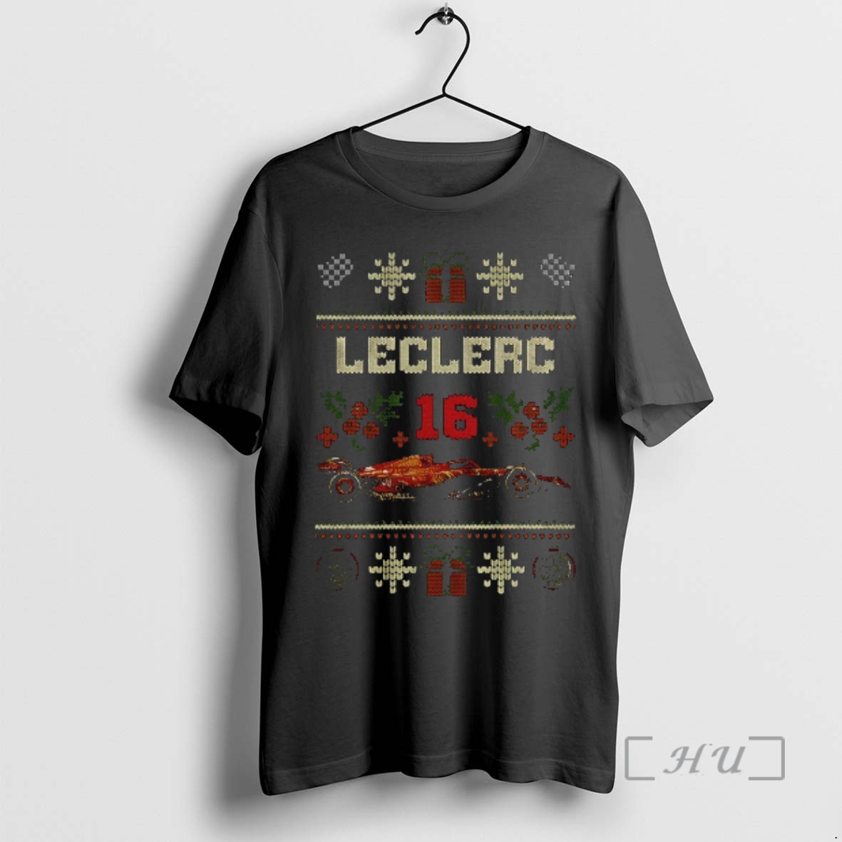 Officials Charles Leclerc 16 Ferrari F1 Merry Christmas Premium T Shirts Sweater Hoodie
