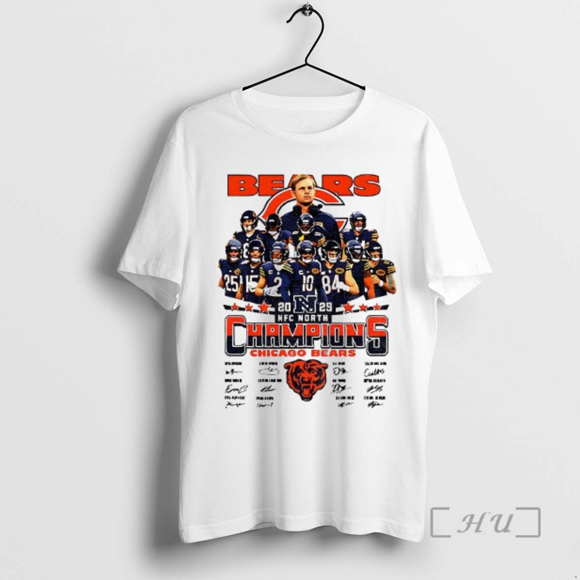 Officials Chicago Bears 2025 Nfc North Champions Division 2025 Good Better Best Signatures Premium T Shirts Sweater Hoodie