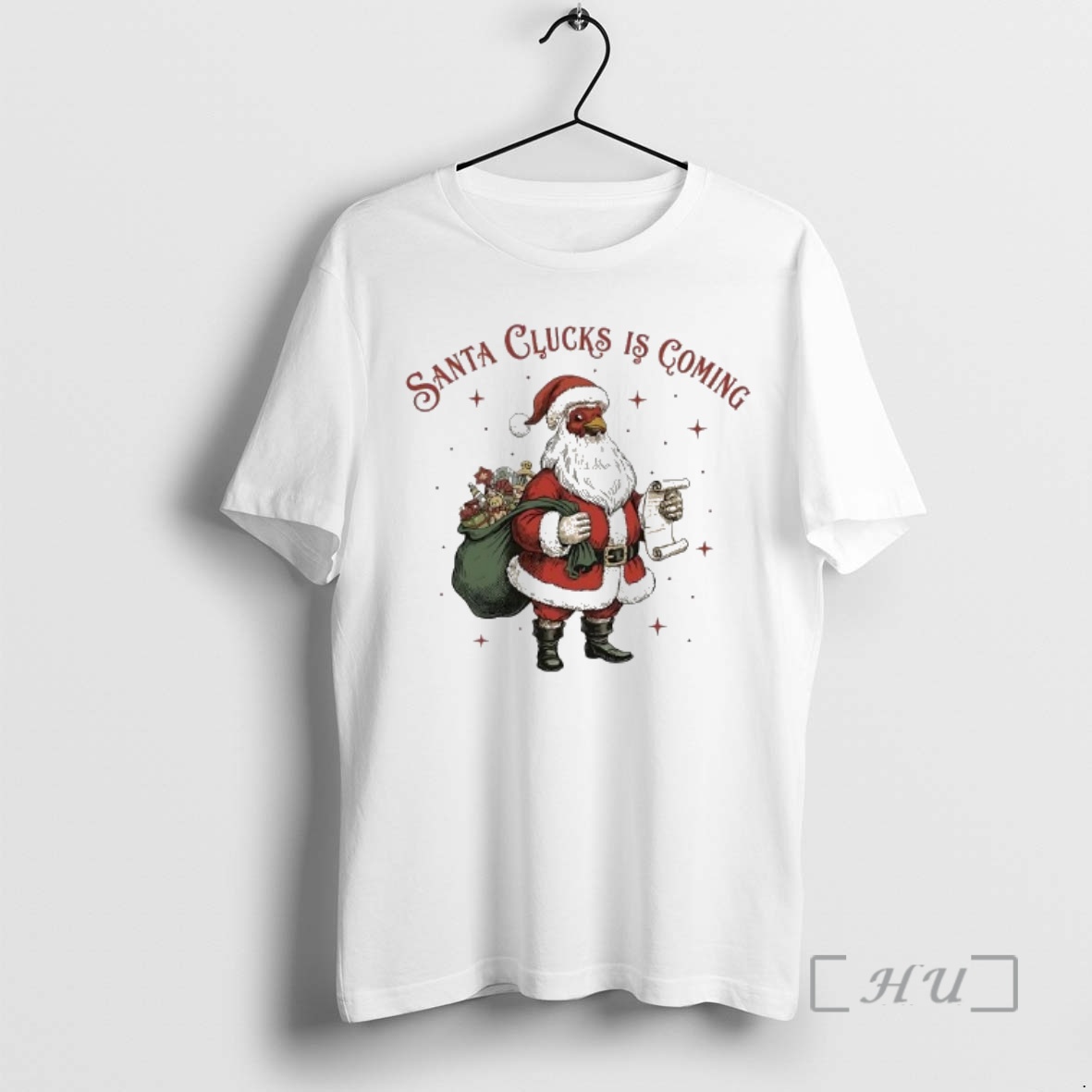 Officials Chicken Santa Clucks Is Coming Christmas Premium T Shirts Sweater Hoodie