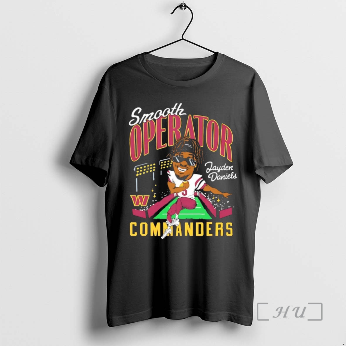 Officials Commanders Jayden Daniels Smooth Operator Player Caricature Premium T Shirts Sweater Hoodie