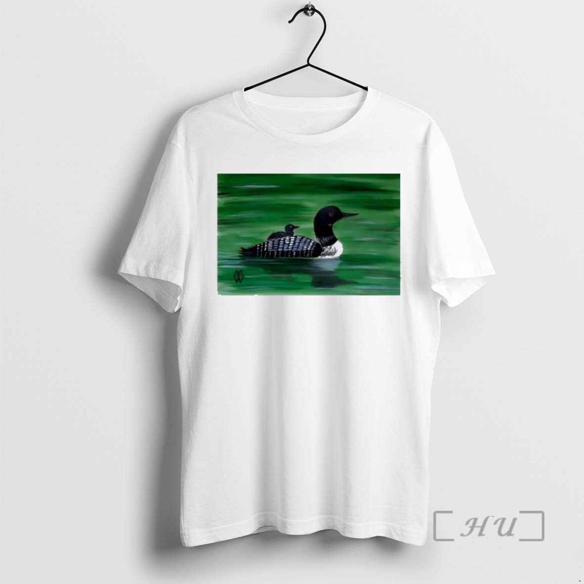 Officials Common Loon With Baby On Back Premium T Shirts Sweater Hoodie