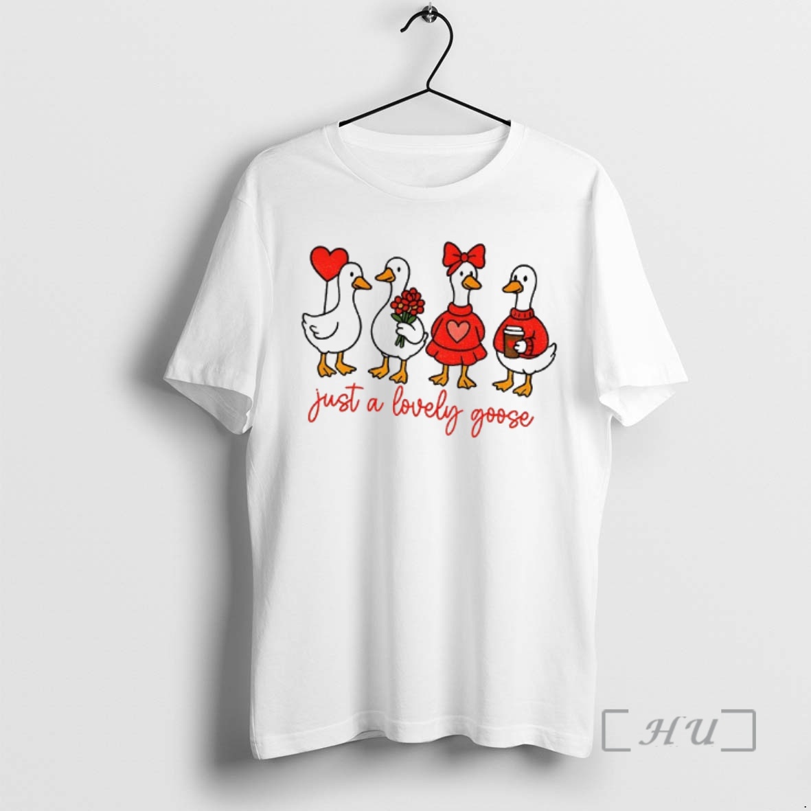 Officials Cute Lovely Goose Coquette Valentine Just A Lovely Goose Premium T Shirts Sweater Hoodie