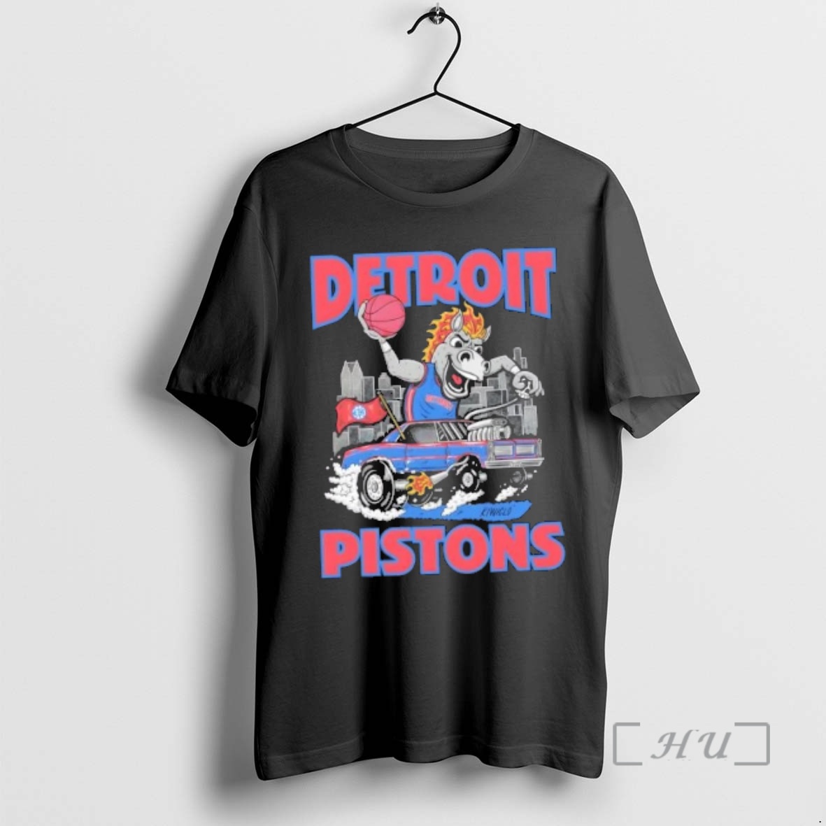 Officials Detroit Pistons Basketball Mascot Cartoon Hooper Premium T Shirts Sweater Hoodie