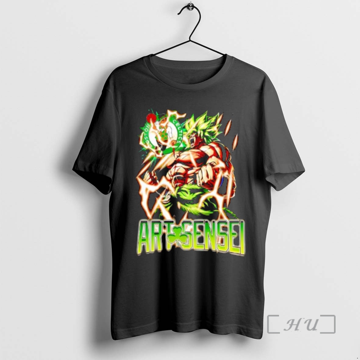 Officials Dragon Ball Z Broly And Boston Celtics Logo Art Sensei Premium T Shirts Sweater Hoodie
