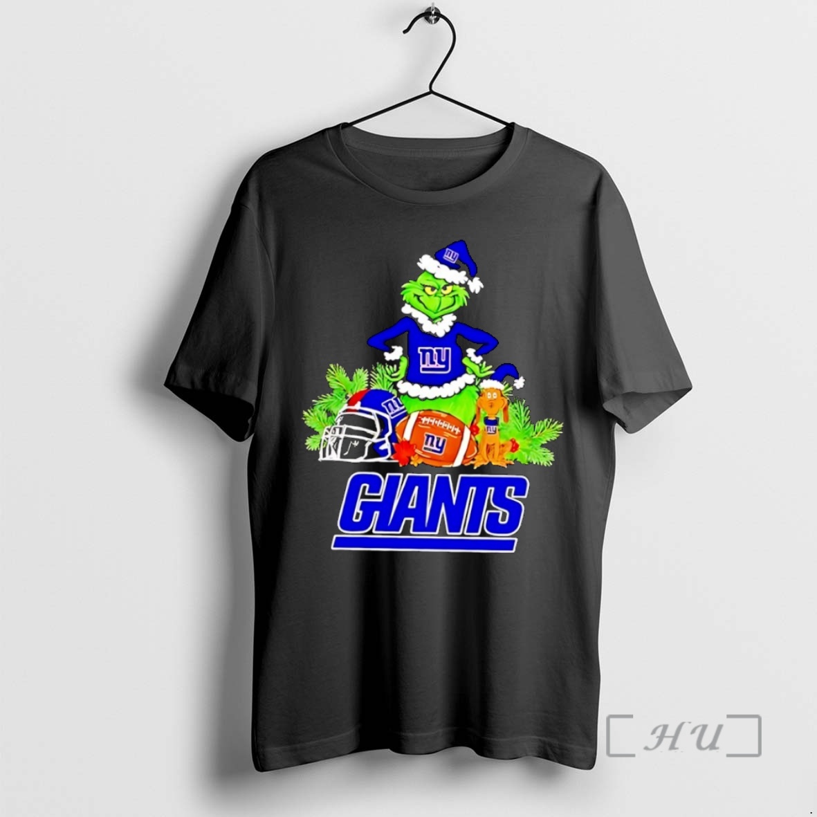 Officials Grinch And Max Dog New York Giants Football Merry Christmas Premium T Shirts Sweater Hoodie