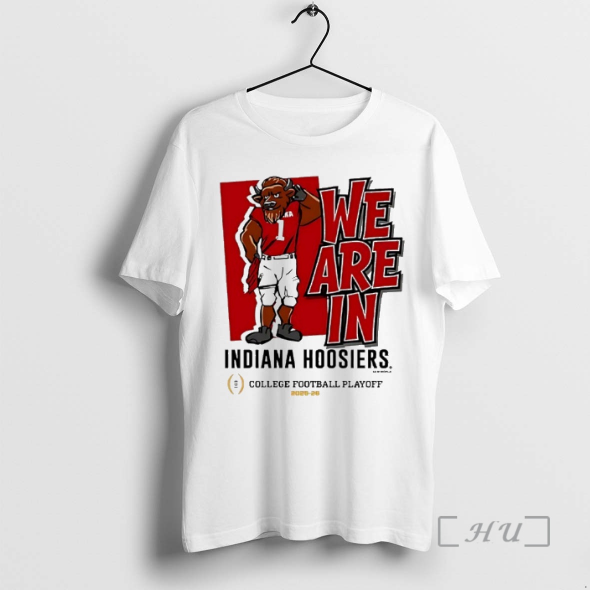 Officials Indiana Hoosiers 2025 Cfp Bound We Are In Mascot Premium T Shirts Sweater Hoodie