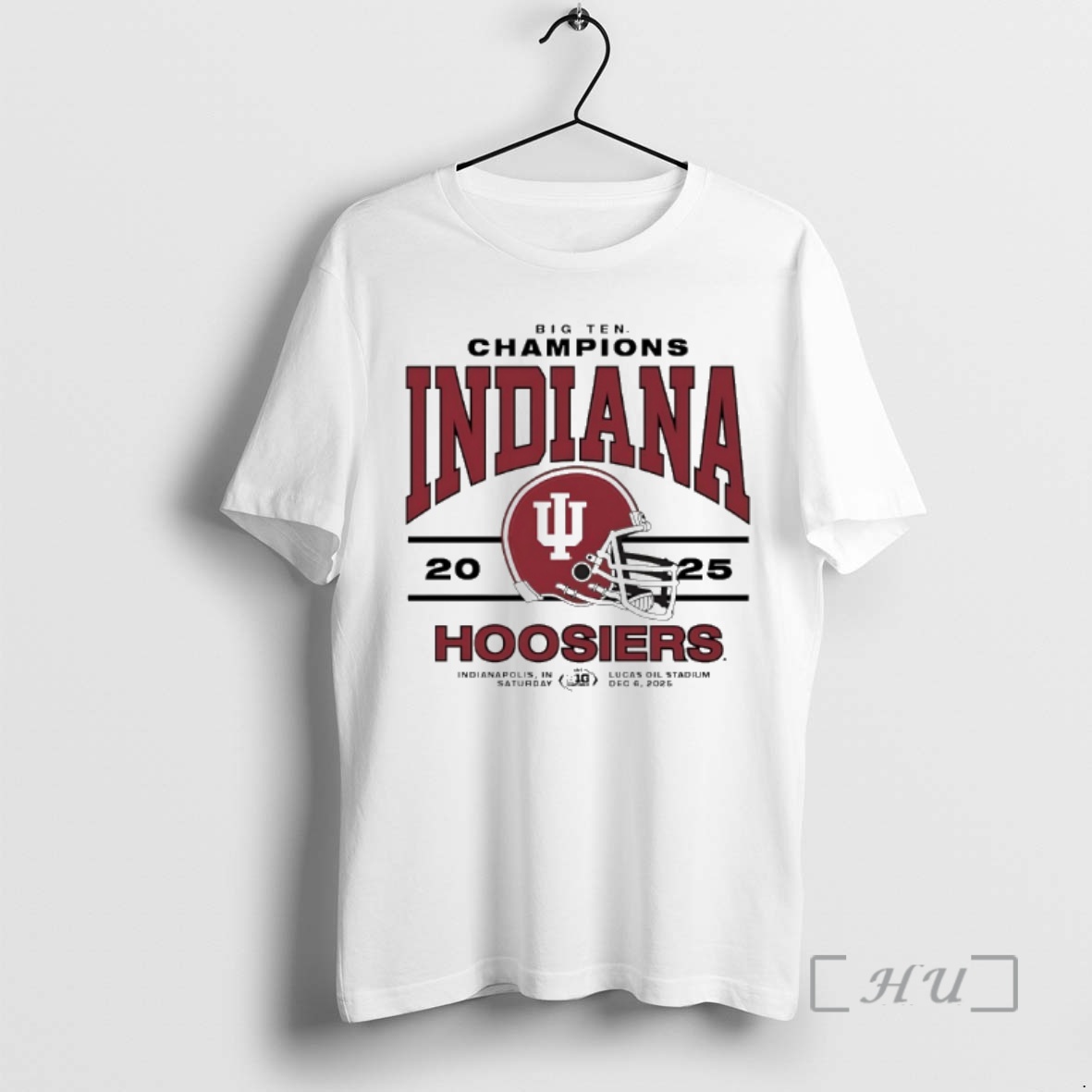 Officials Indiana Hoosiers Football Big Ten Champions Helmet 2025 Premium T Shirts Sweater Hoodie