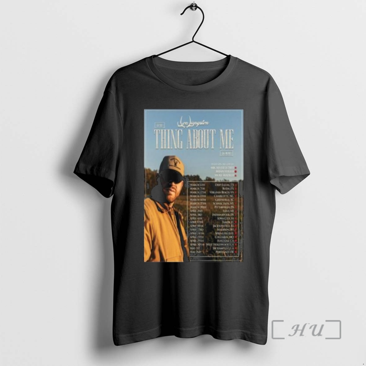 Officials Jon Langston Thing About Me Tour 2026 Circle Black Premium T Shirts Sweater Hoodie