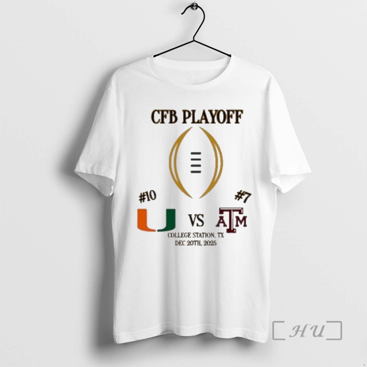 Officials Miami Hurricanes Vs Texas Am Aggies College Football Playoff College Station Tx Dec 20th 2025 Matchup Premium T Shirts Sweater Hoodie