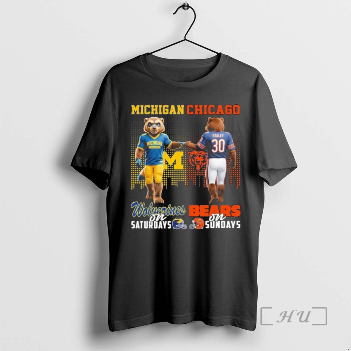 Officials Michigan Vs Bears Mascot On Saturdays And On Sundays Premium T Shirts Sweater Hoodie