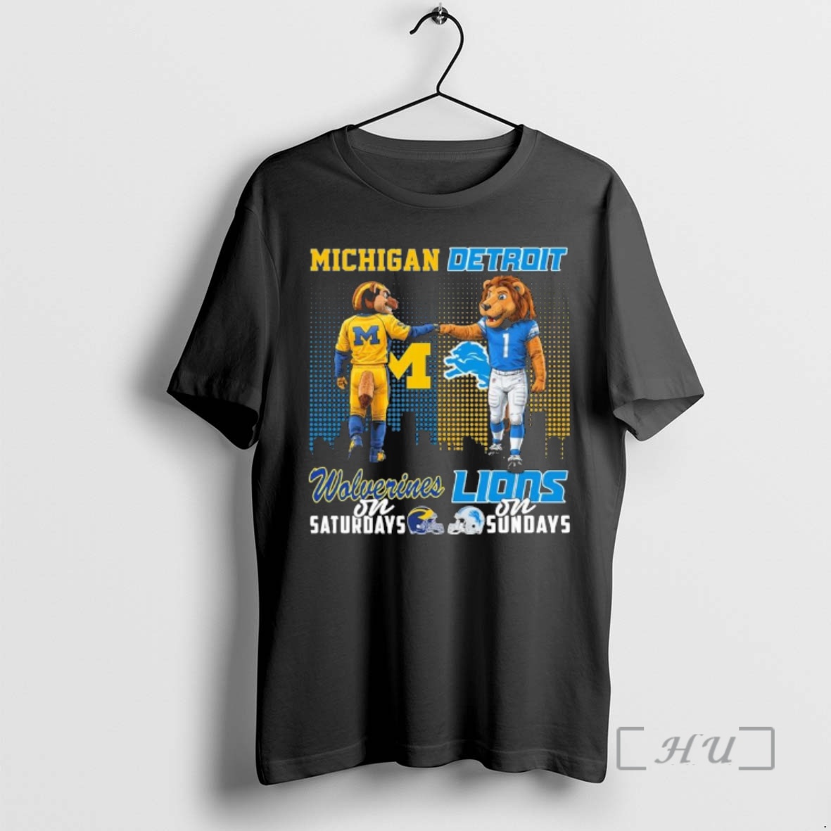 Officials Michigan Vs Lions Mascot On Saturdays And On Sundays Premium T Shirts Sweater Hoodie