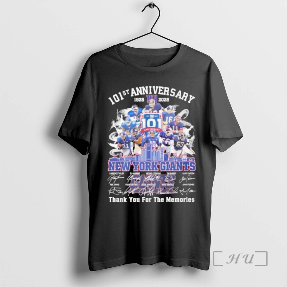 Officials New York Giants Team 101st Anniversary 1925 2026 Thank You For The Memories Premium T Shirts Sweater Hoodie