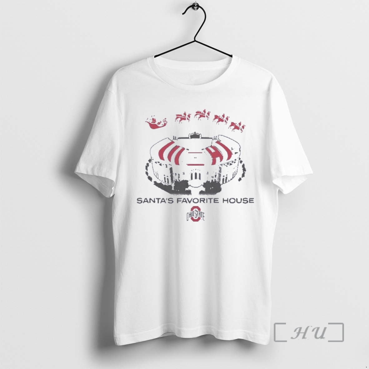 Officials Ohio State Football Santas Favorite House Christmas Premium T Shirts Sweater Hoodie