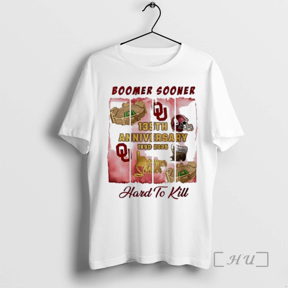 Officials Oklahoma Sooners Boomer Sooner 135th Anniversary Hard To Kill Premium T Shirts Sweater Hoodie