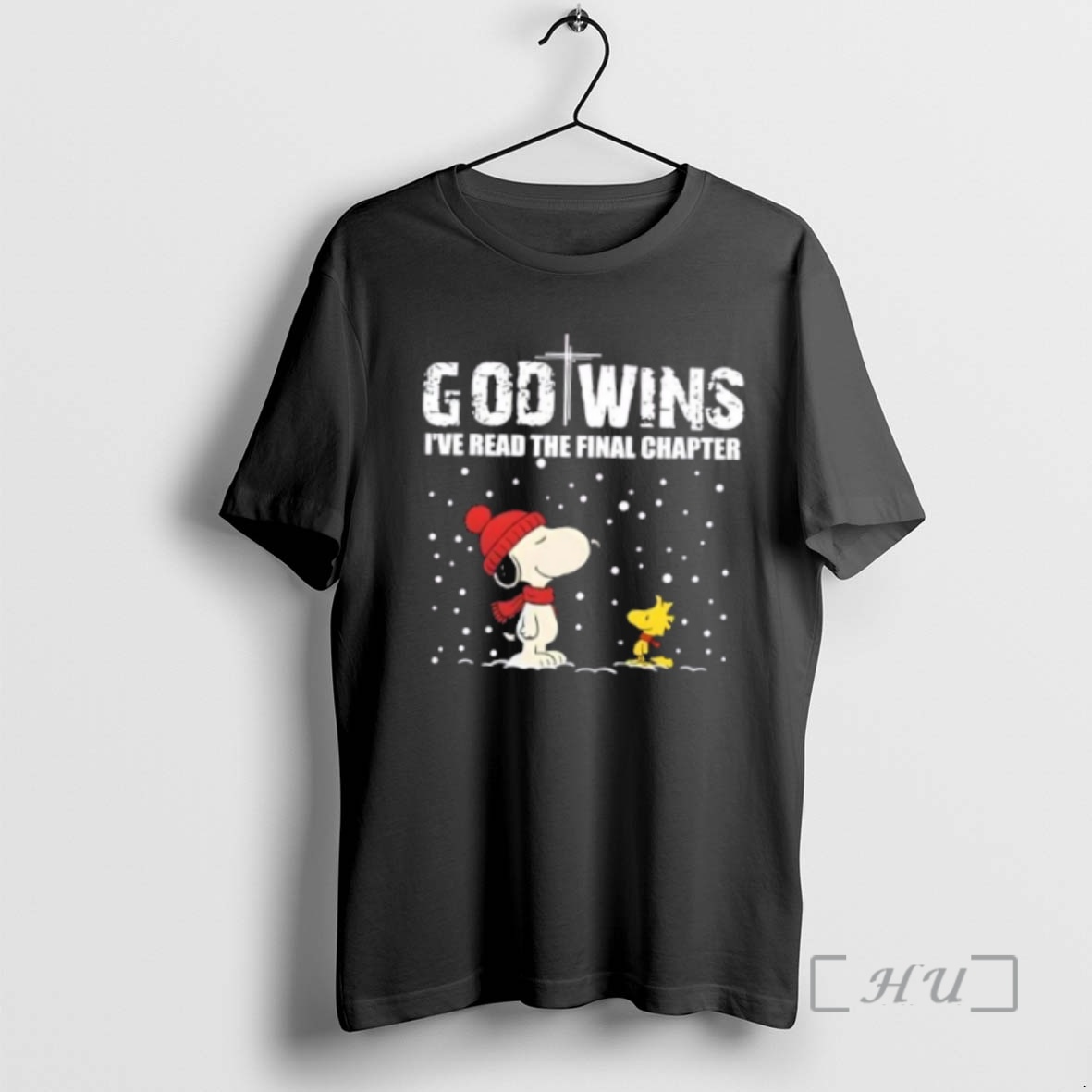 Officials Peanuts Snoopy And Woodstock God Wins Ive Read The Final Chapter Christmas Premium T Shirts Sweater Hoodie