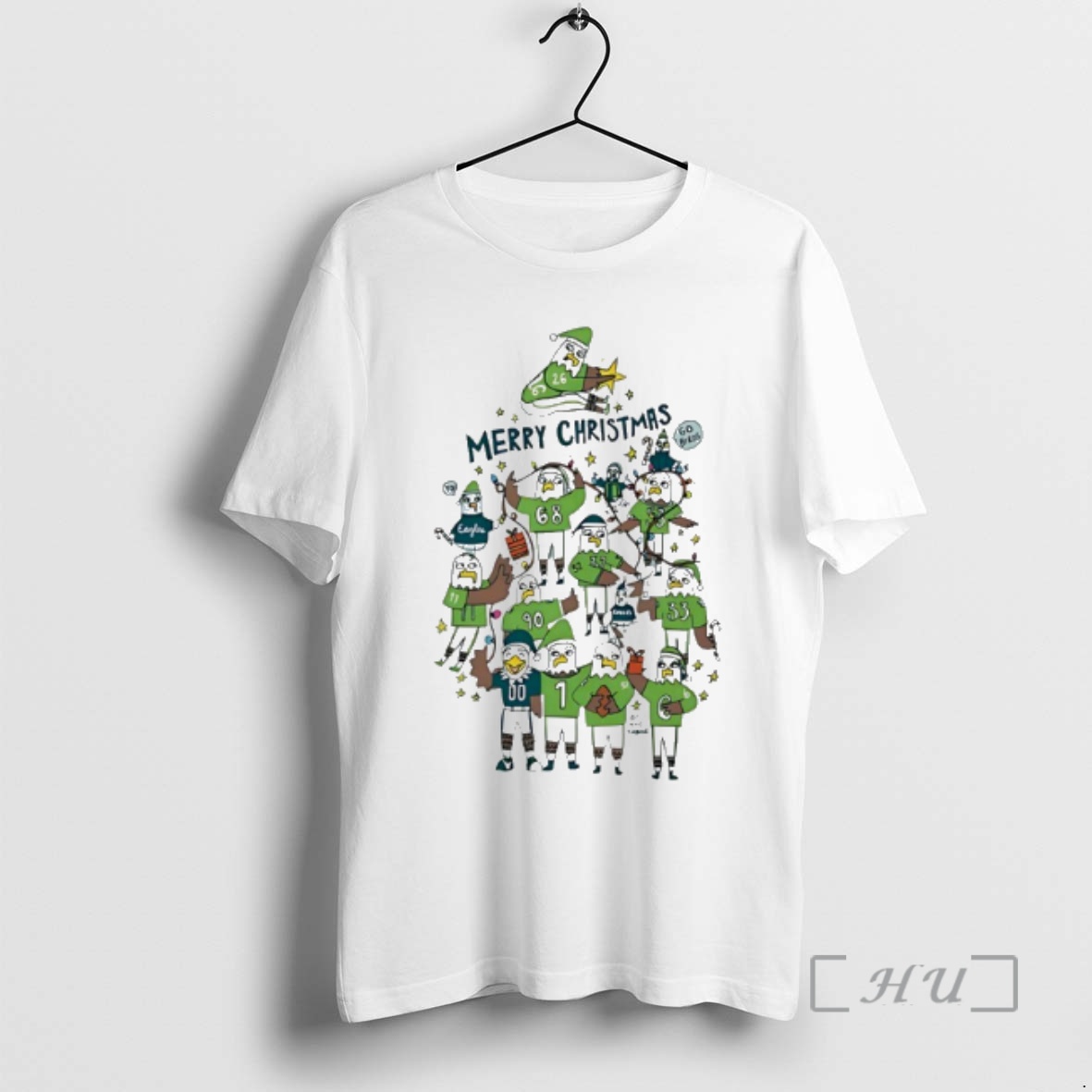 Officials Philadelphia Eagles Merry Christmas Go Birds Art Premium T Shirts Sweater Hoodie