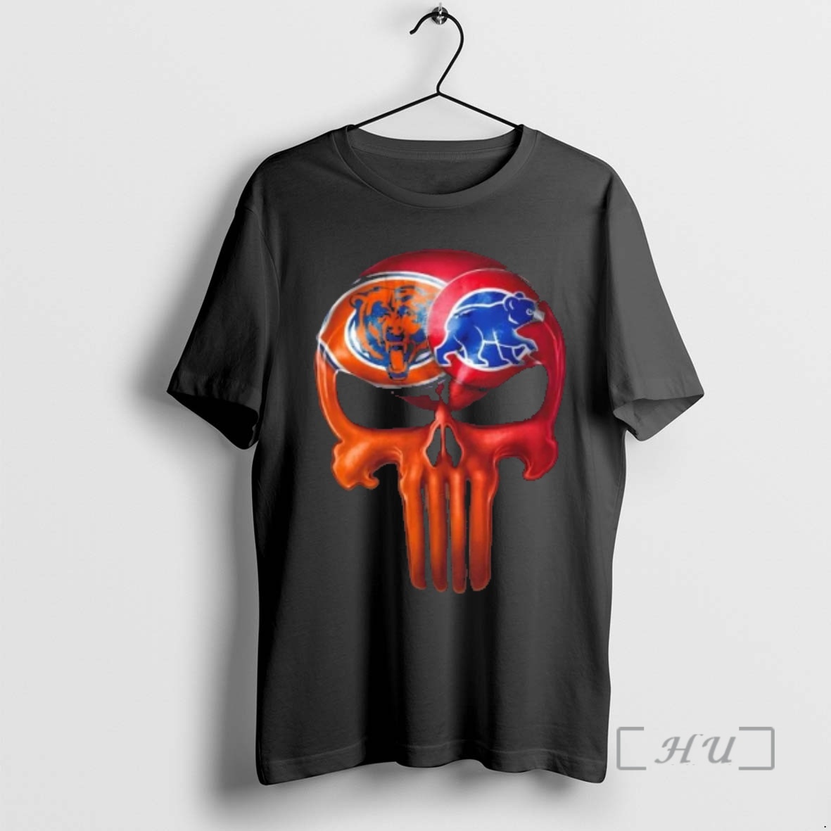 Officials Punisher Skull Chicago City Sports Bears X Cubs Premium T Shirts Sweater Hoodie
