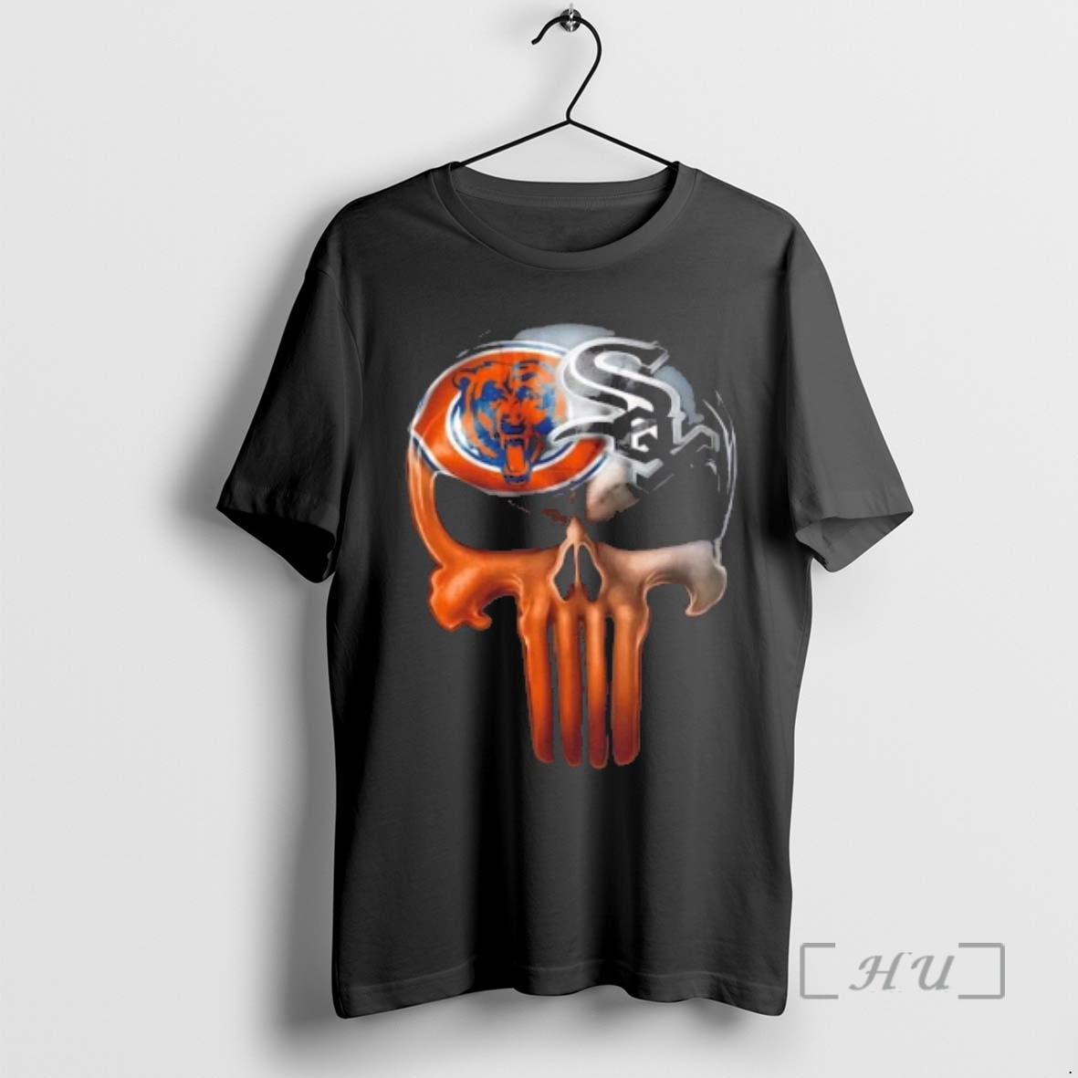 Officials Punisher Skull Chicago City Sports Bears X White Sox Premium T Shirts Sweater Hoodie