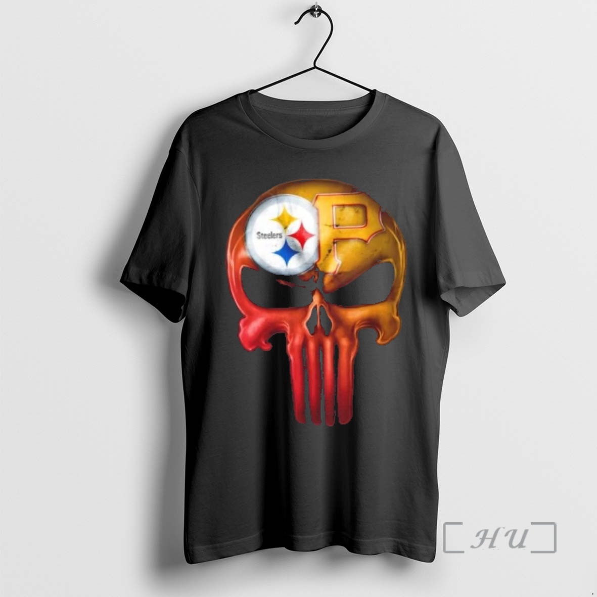 Officials Punisher Skull Pittsburgh City Sports Steelers X Pirates Premium T Shirts Sweater Hoodie