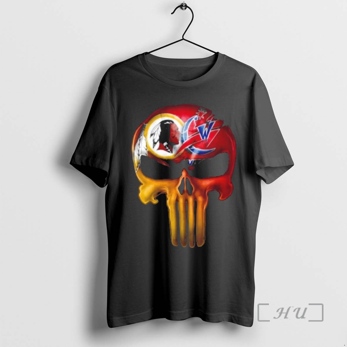 Officials Punisher Skull Washington City Sports Redskins X Wizards Premium T Shirts Sweater Hoodie