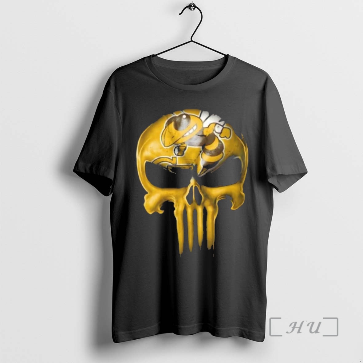 Officials Punisher Skull X Georgia Tech Yellow Jackets Football Logo Premium T Shirts Sweater Hoodie