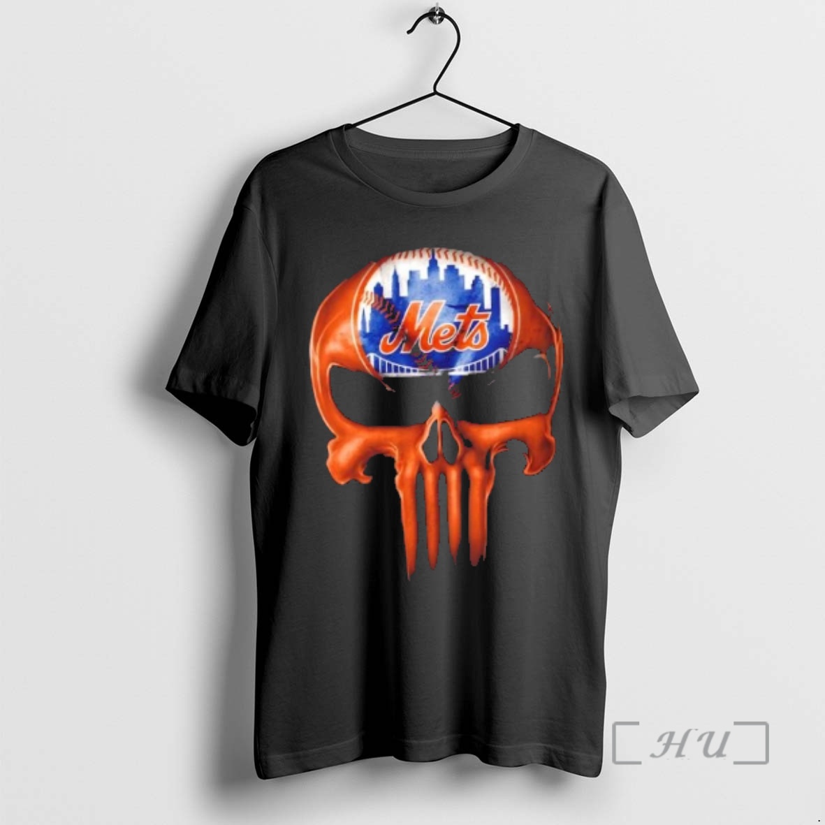 Officials Punisher Skull X New York Mets Baseball Logo Premium T Shirts Sweater Hoodie