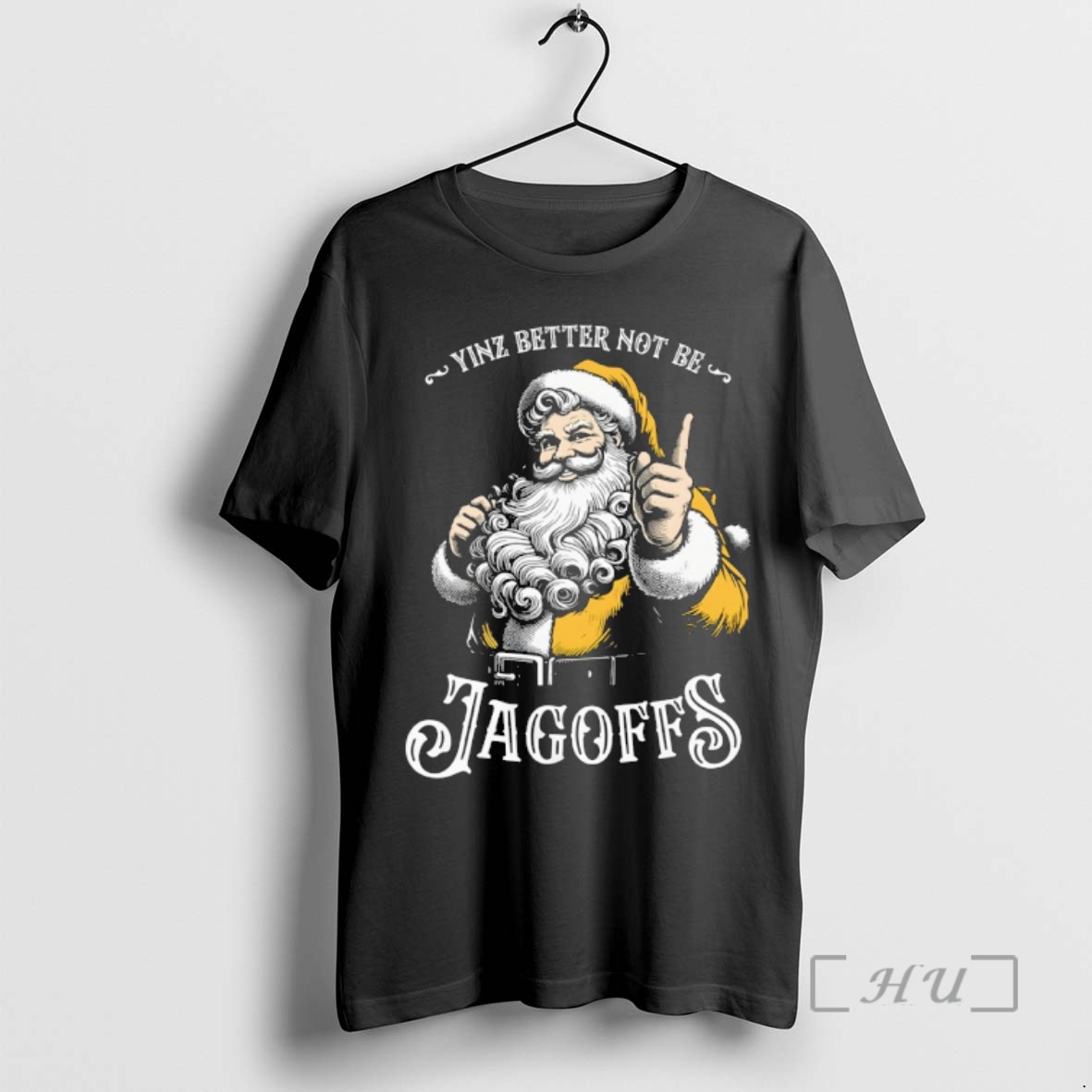 Officials Santa Claus Yinz Better Not Be Jagoffs Merry Christmas Premium T Shirts Sweater Hoodie