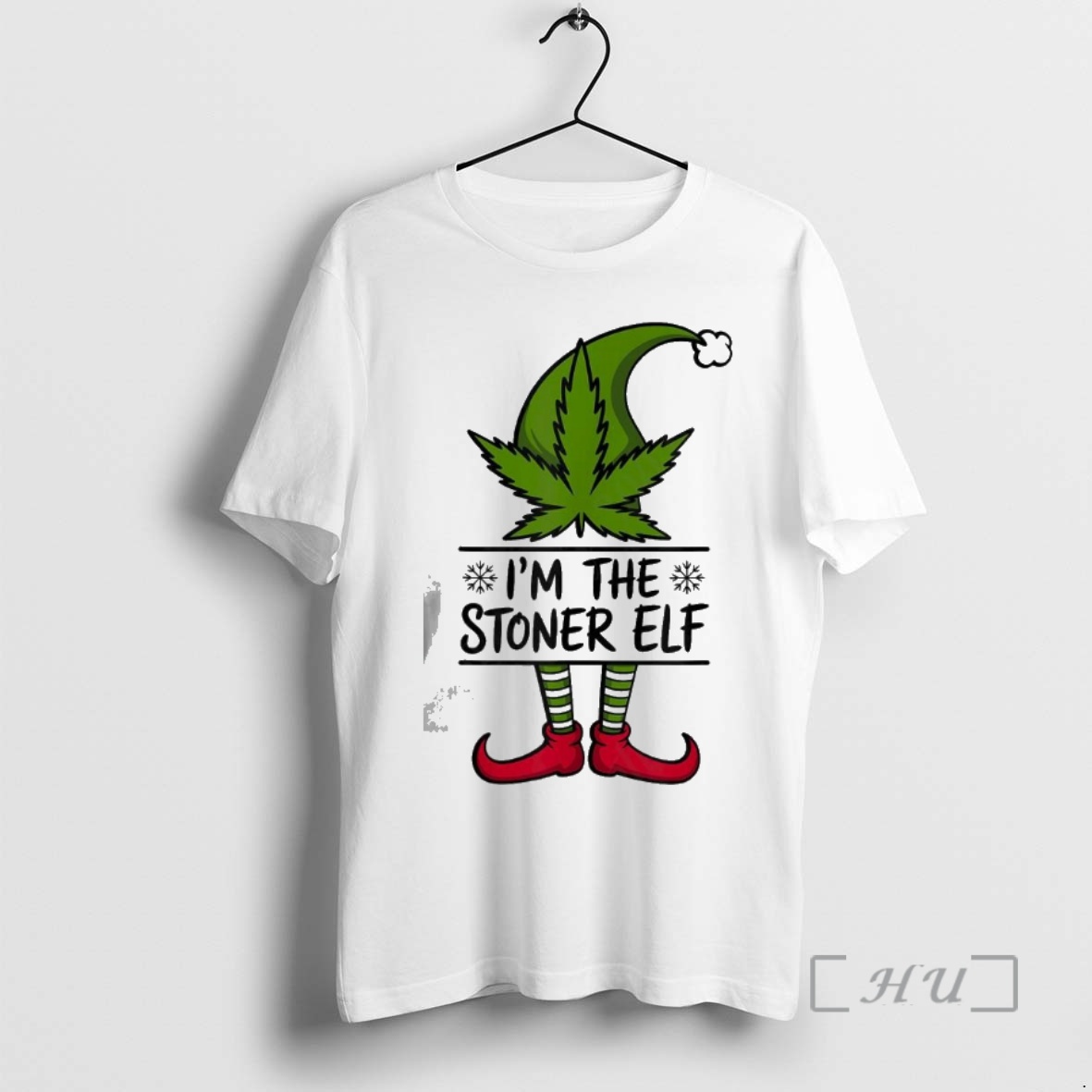 Officials Stoner Elf Weed Leaf Funny 420 Christmas Cannabis Holiday Premium T Shirts Sweater Hoodie