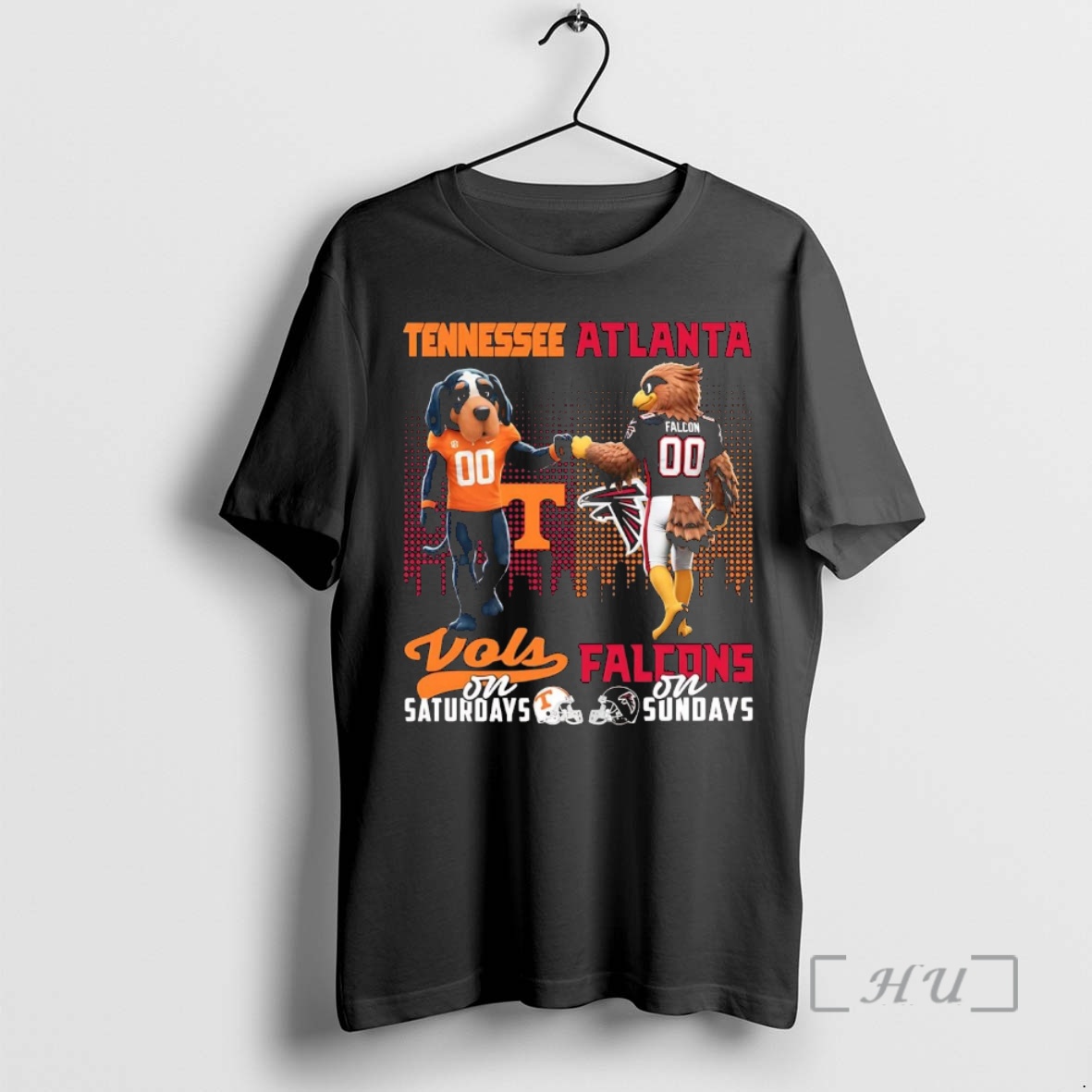 Officials Tennessee Volunteers On Saturdays Atlanta Falcons On Sundays Mascot Premium T Shirts Sweater Hoodie