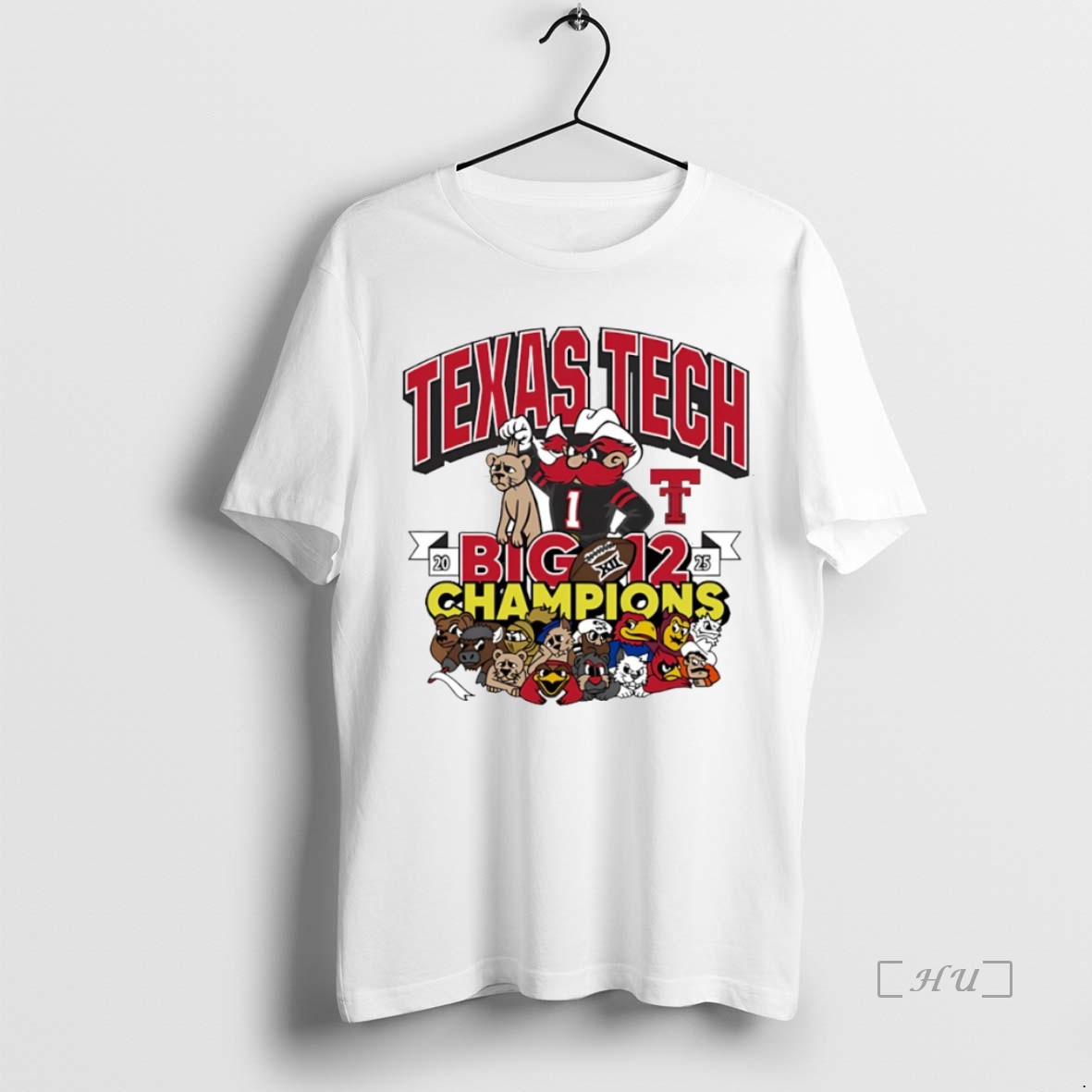 Officials Texas Tech Red Raiders 2025 Big 12 Conference Champions Crushed It Mascot Circle Premium T Shirts Sweater Hoodie