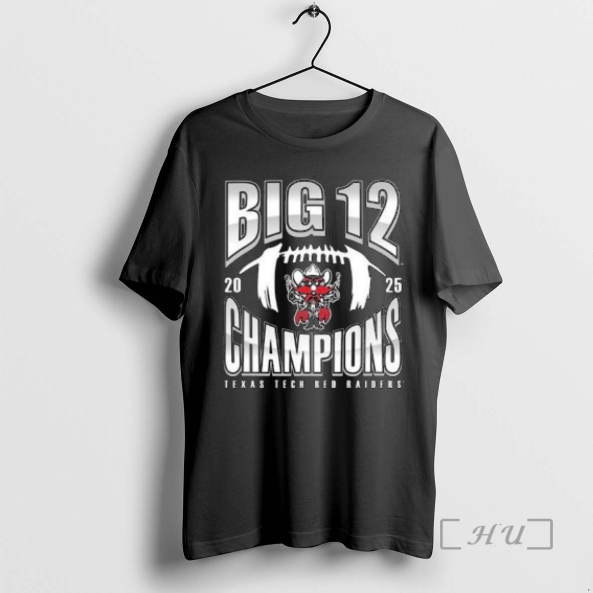 Officials Texas Tech Red Raiders 2025 Big 12 Football Champions Number One Football Circle Black Premium T Shirts Sweater Hoodie
