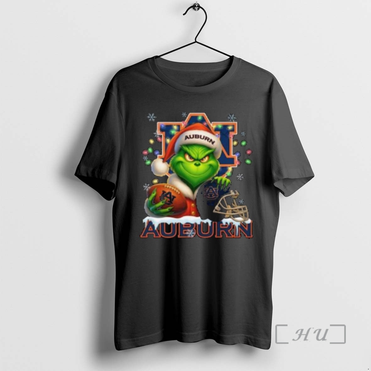 Officials The Grinch X Ball And Helmet Auburn Tigers Merry Christmas 2025 Circle Black Premium T Shirts Sweater Hoodie