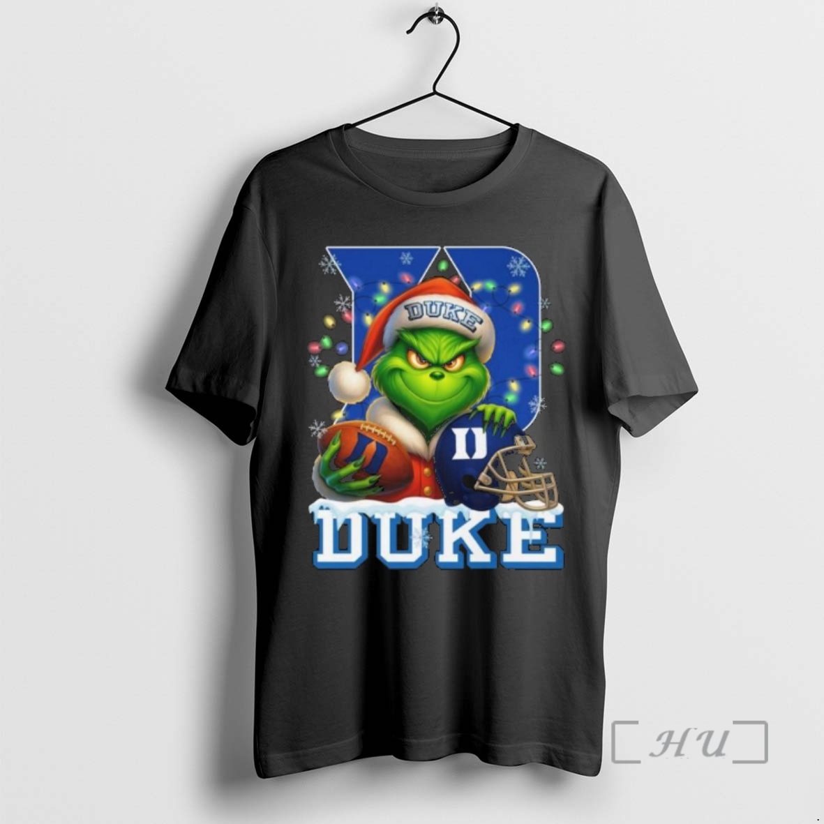 Officials The Grinch X Ball And Helmet Duke Blue Devil Merry Christmas 2025 Premium T Shirts Sweater Hoodie