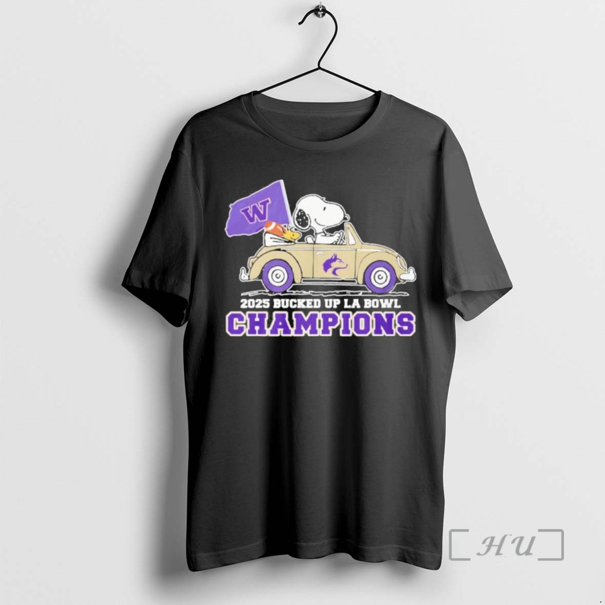 Officials The Peanuts Driving Car X Washington Huskies La Bowl Champions Premium T Shirts Sweater Hoodie