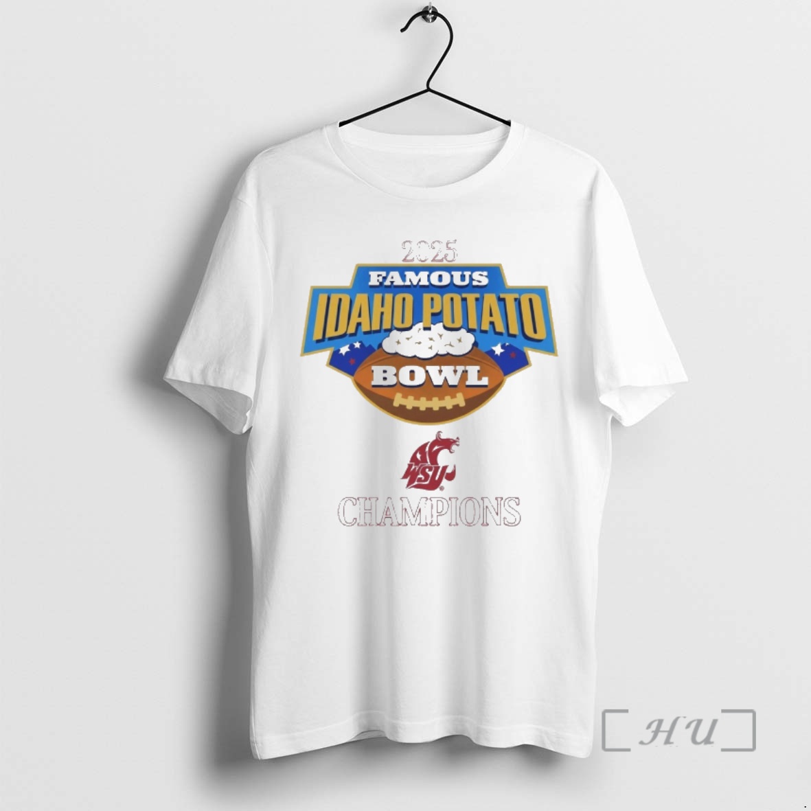 Officials Wsu Washington State Cougars 2025 Famous Idaho Potato Bowl Champions Premium T Shirts Sweater Hoodie