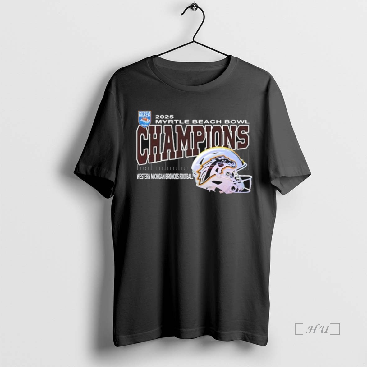 Officials Western Michigan Broncos Are Myrtle Beach Bowl Champions Helmet At Brooks Stadium Conway South Carolina On December 19th 2025 Premium T Shirts Sweater Hoodie
