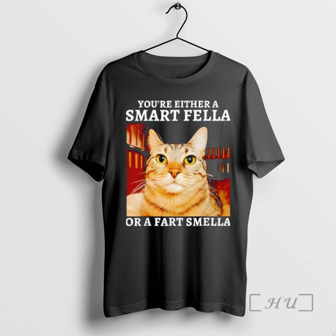 Officials Youre Either A Smart Fella Or A Fart Smella Funny Cat Premium T Shirts Sweater Hoodie