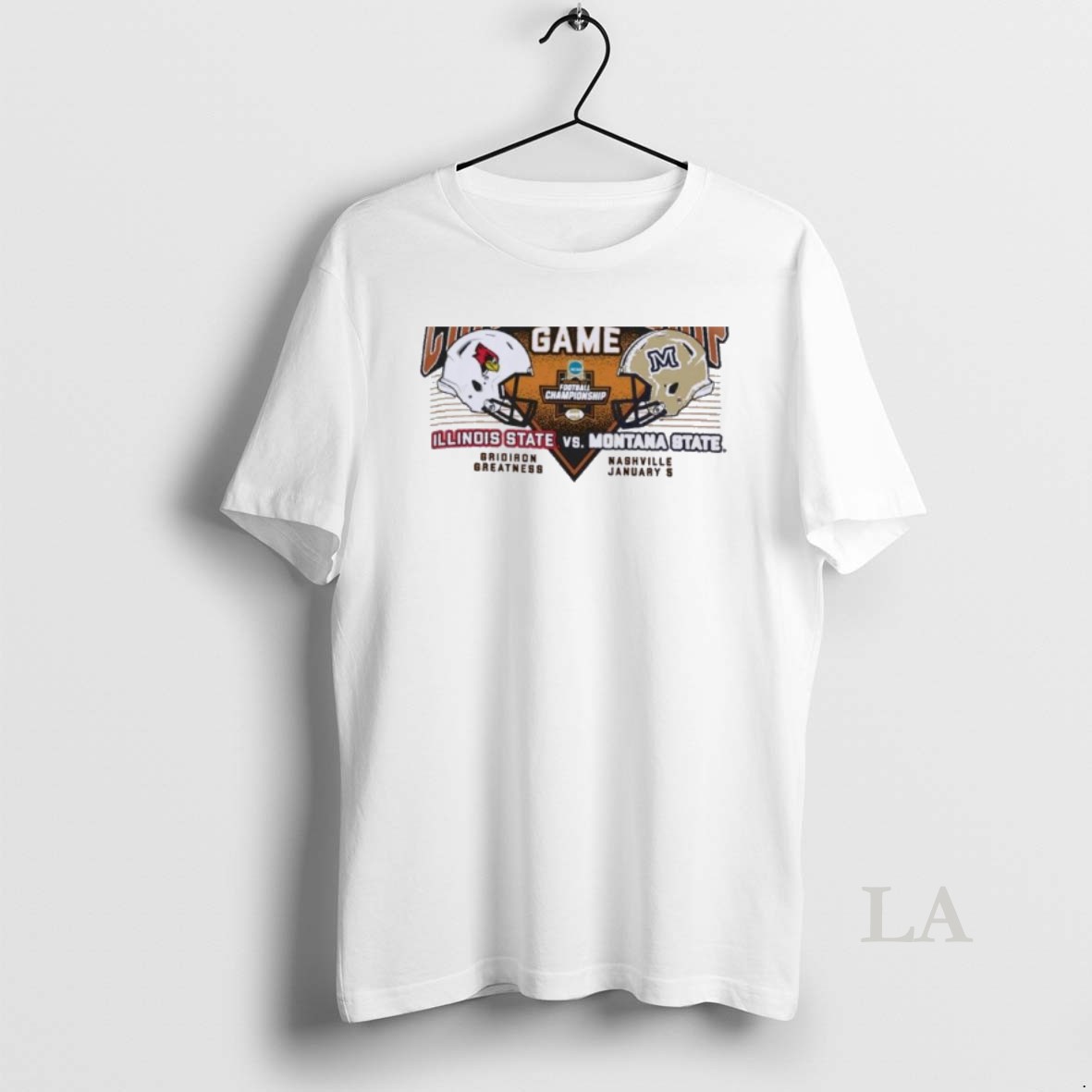 Original 2026 Ncaa Di Football Championship Game Illinois State Vs Montana State Dueling Helmet Shirt