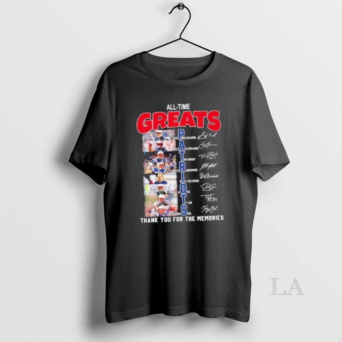 Original All Time Greats New England Patriots Legends Names Thank You For The Memories Signatures Shirt