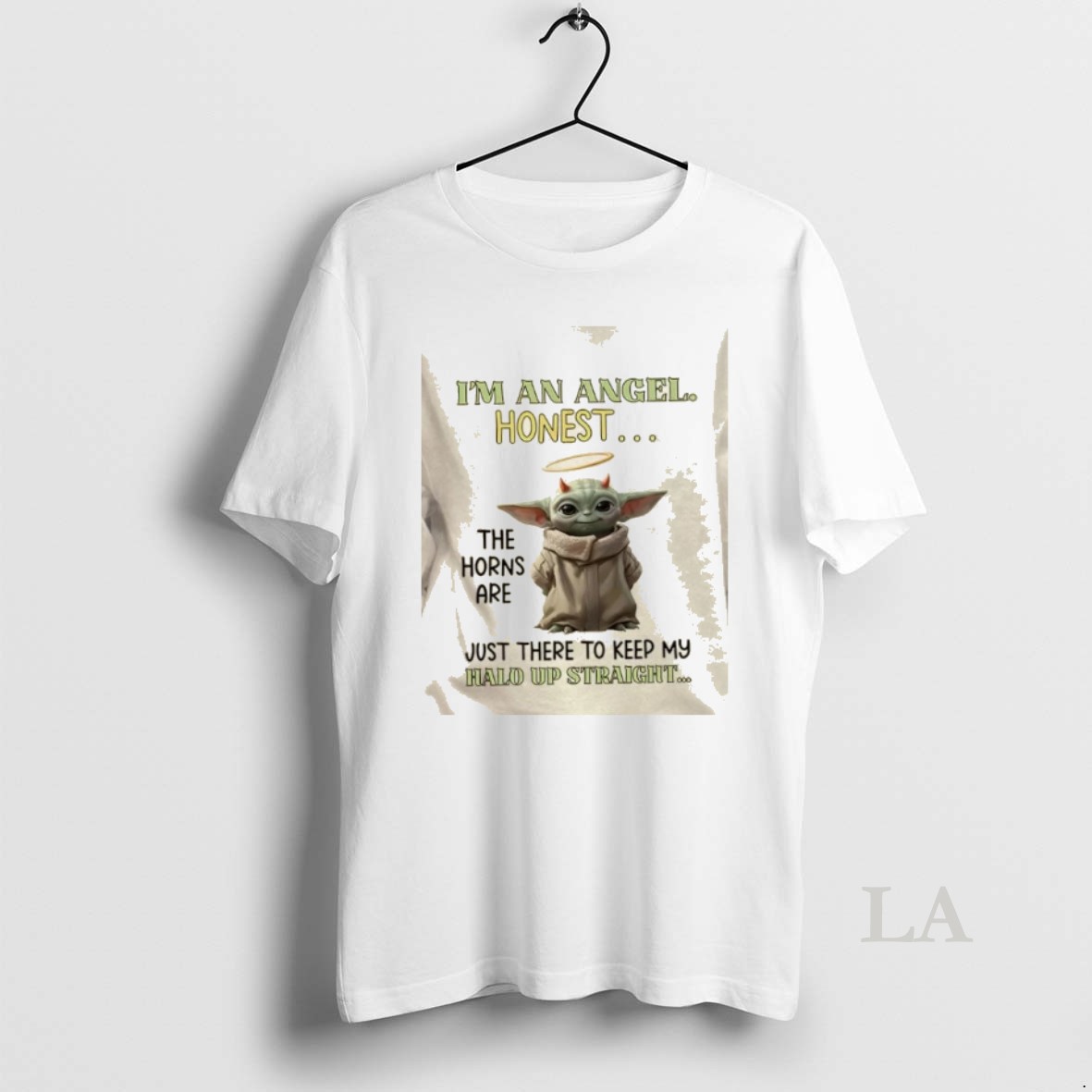 Original Baby Yoda Im An Angel Honest The Horns Are Just There To Keep My Halo Up Straight Shirt