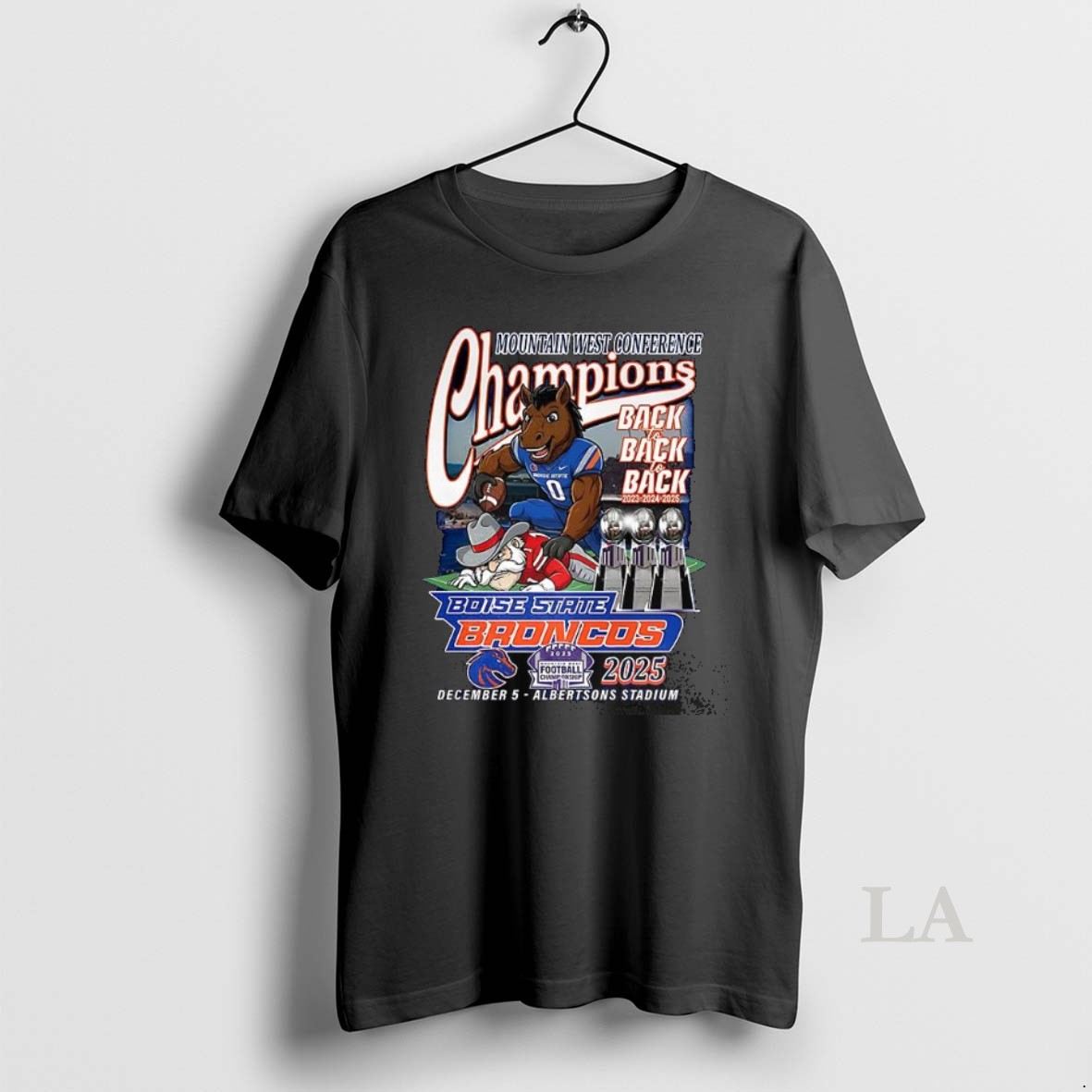 Original Boise State Broncos Beat Unlv Rebels Mountain West Conference Championship Back2back 2025 Shirt