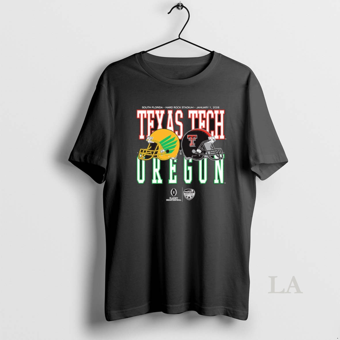 Original Capital One Orange Bowl January 1 2026 Oregon Vs Texas Tech Helmet Matchup Shirt