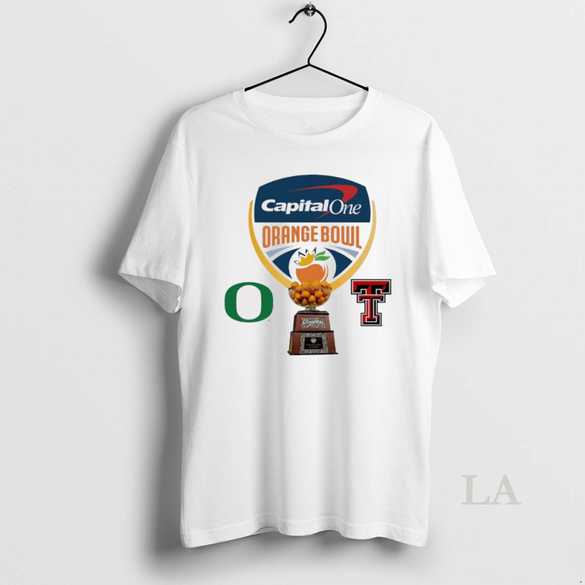 Original Capital One Orange Bowl Trophy Oregon Ducks Vs Texas Tech Red 2026 Shirt