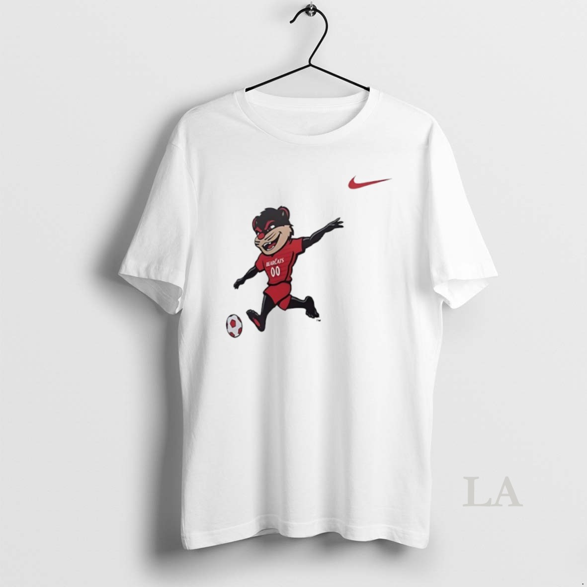 Original Cincinnati Bearcats Mascot Playing Soccer Circle Shirt