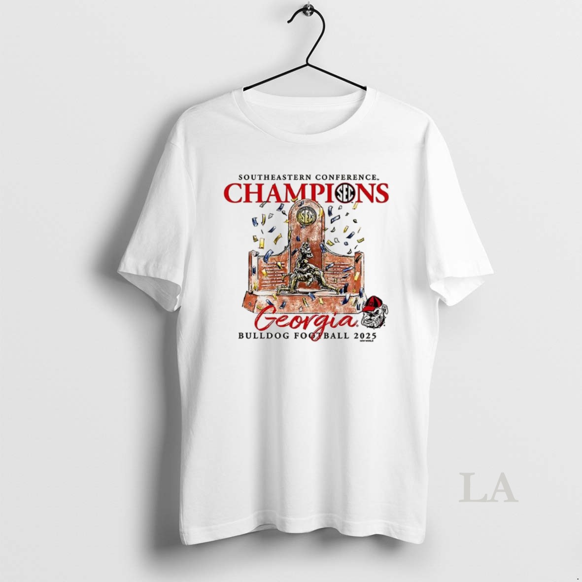 Original Georgia Bulldogs 2025 Sec Football Champions Trophy Shirt