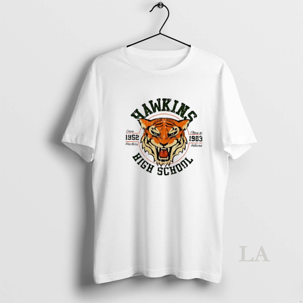 Original Hawkins High School Tiger Stranger Things Since 1952 Hawkins Class Of 1983 Indiana Logo Shirt