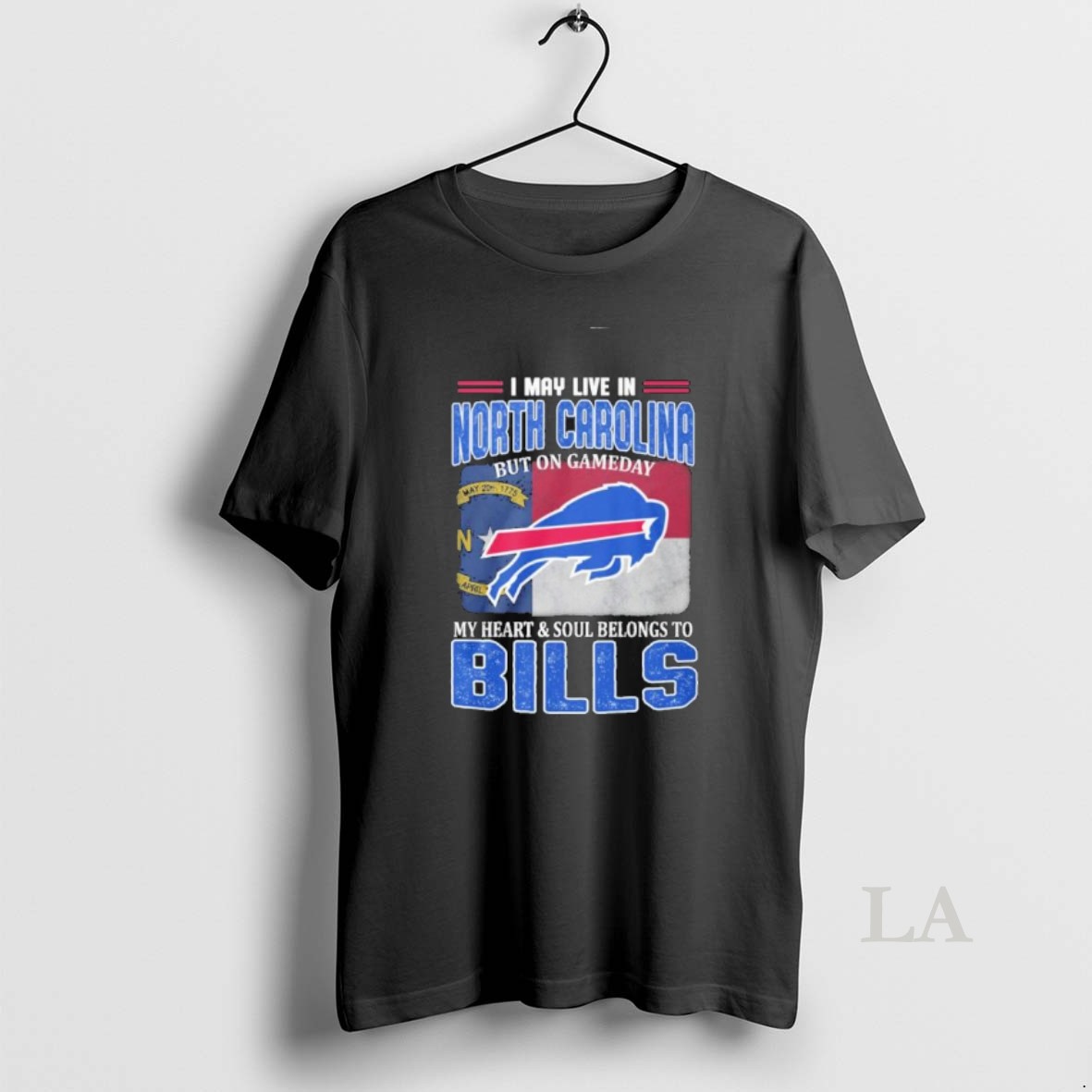 Original I May Live In North Carolina But On Gameday Buffalo Bills 2025 Shirt