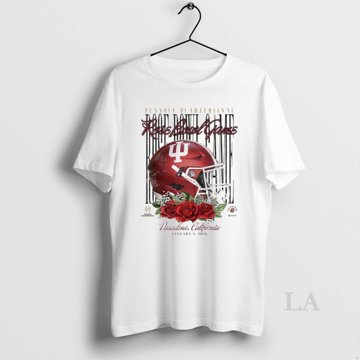 Original Indiana Hoosiers 2026 Playoff Quarterfinal Rose Bowl Game Pasadena Ca Jan 1 Helmet Shirt