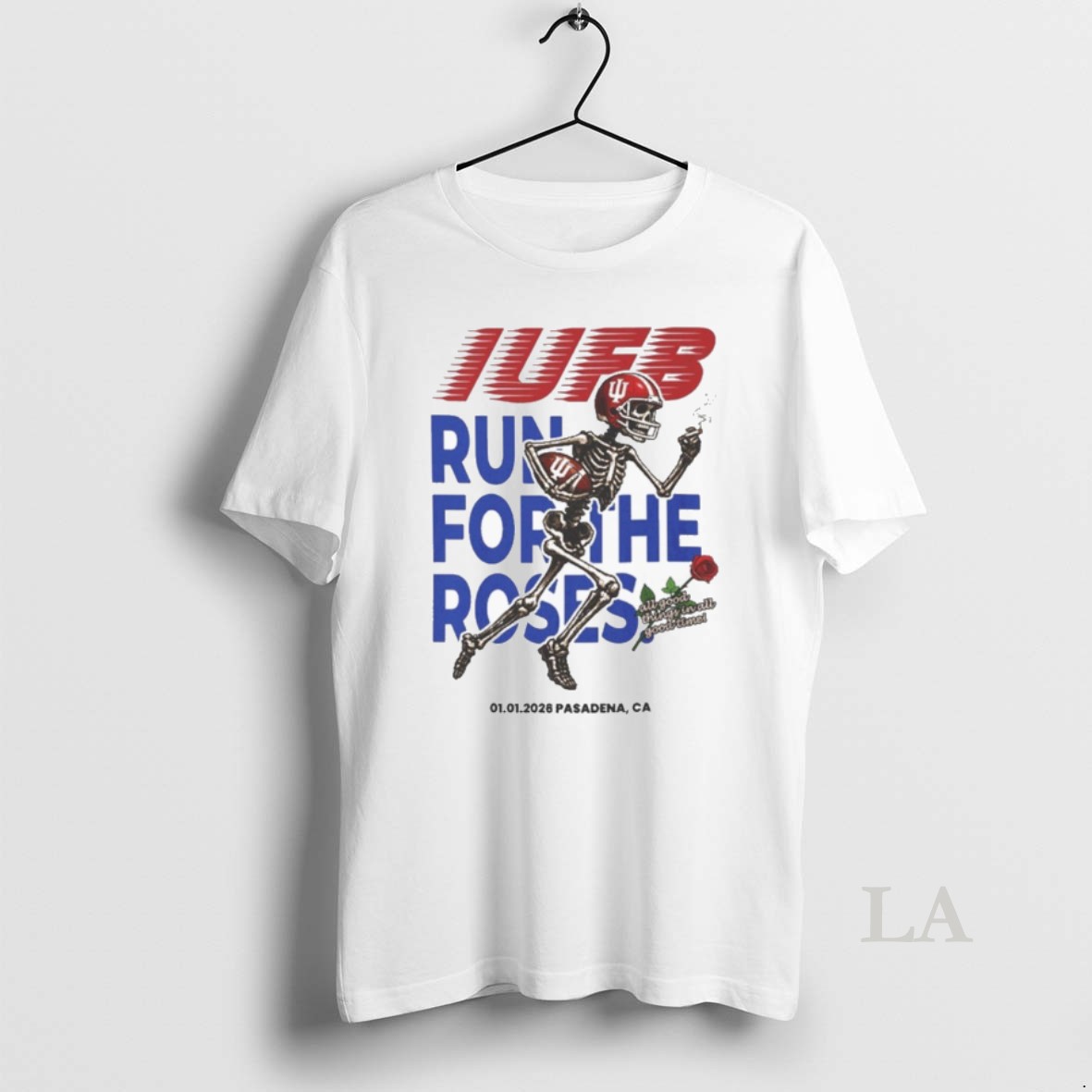 Original Indiana Hoosiers Run For The Roses January 1 2026 Rose Bowl Pasadena Ca Skeleton Shirt